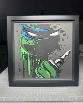TMNT Stunning Layered 3D Wall Art – 12”x12” Framed Piece