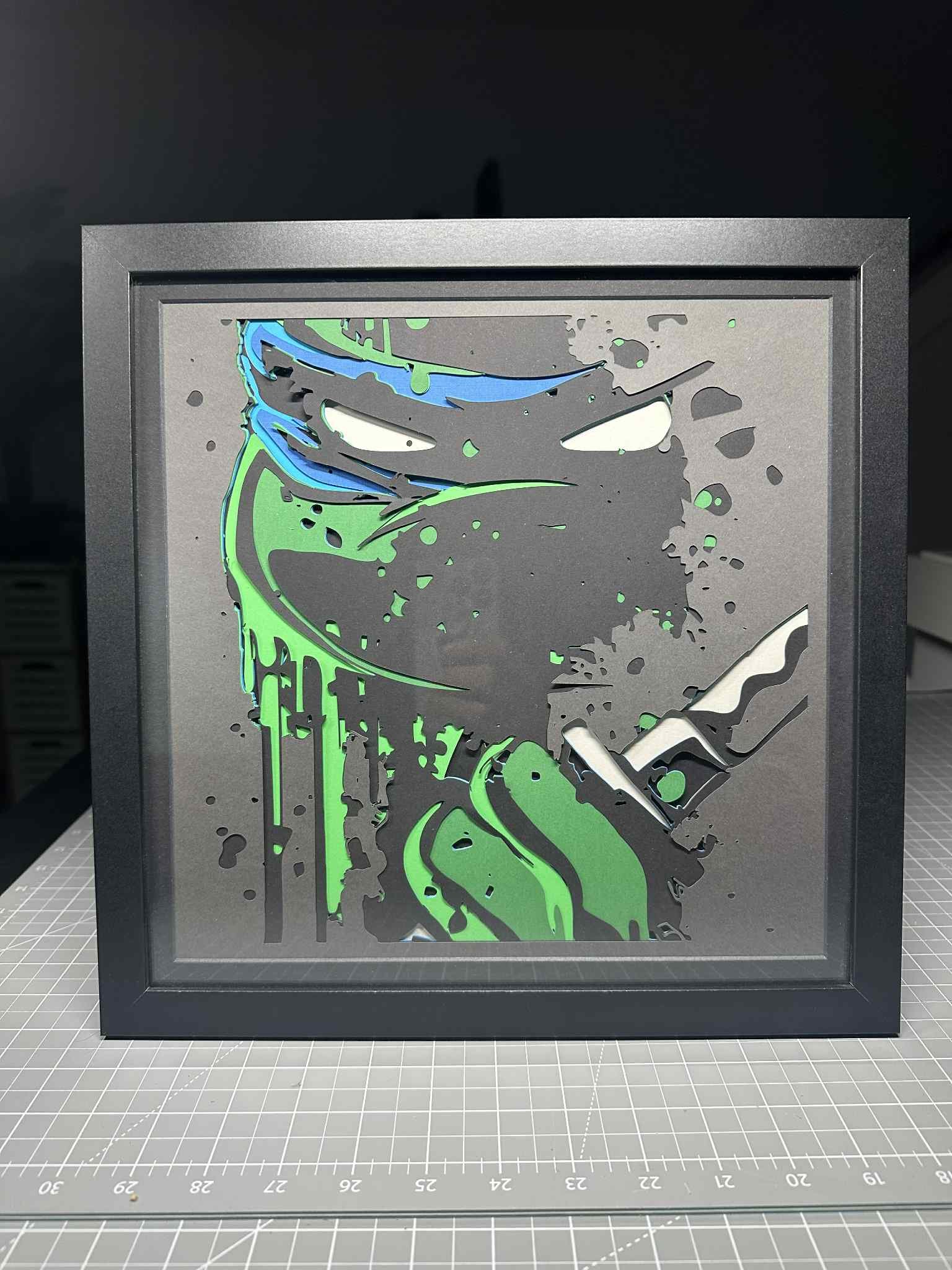 TMNT Stunning Layered 3D Wall Art - 12”x12” Framed Piece - Image 2