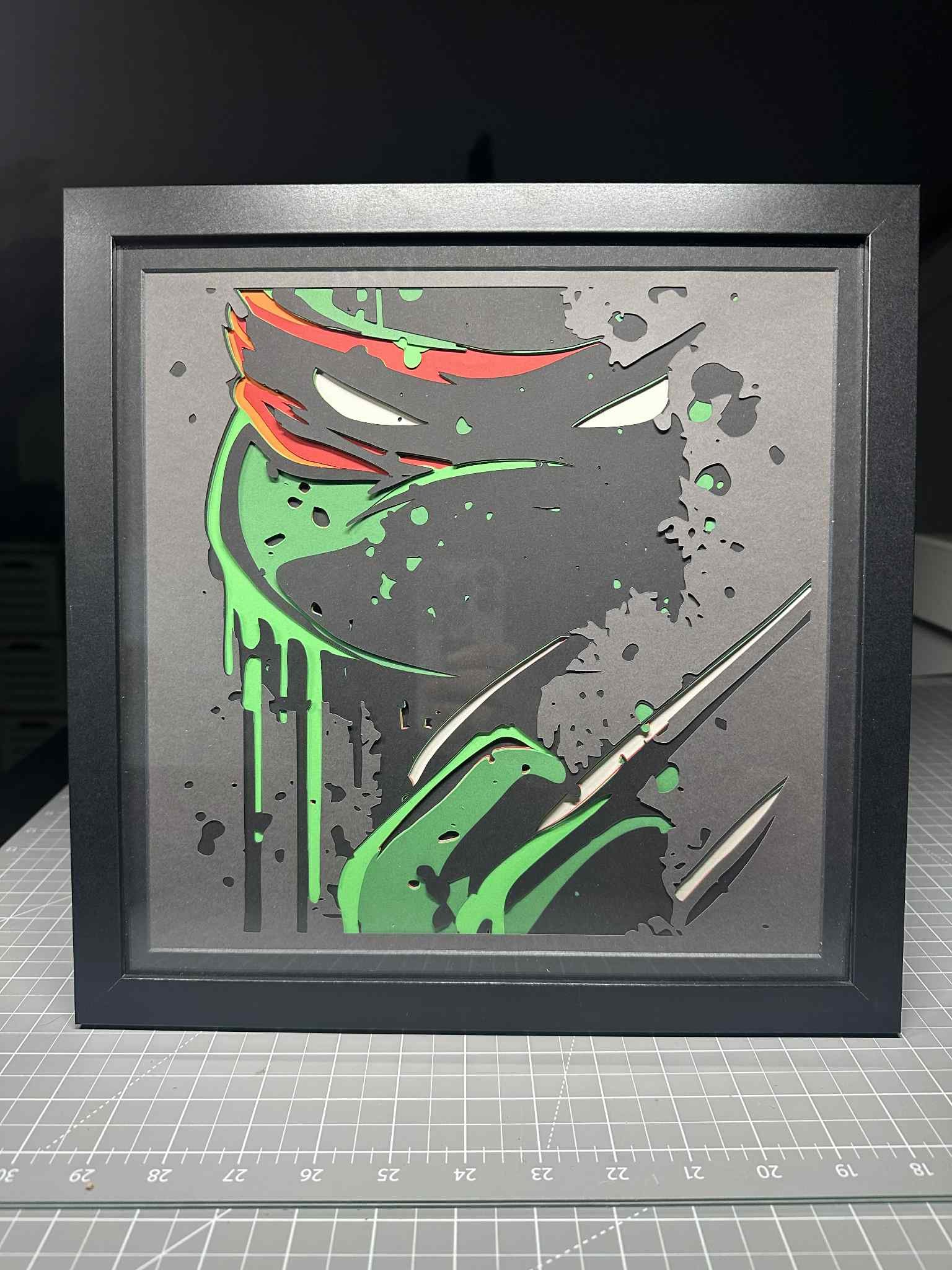 TMNT Stunning Layered 3D Wall Art - 12”x12” Framed Piece - Image 3