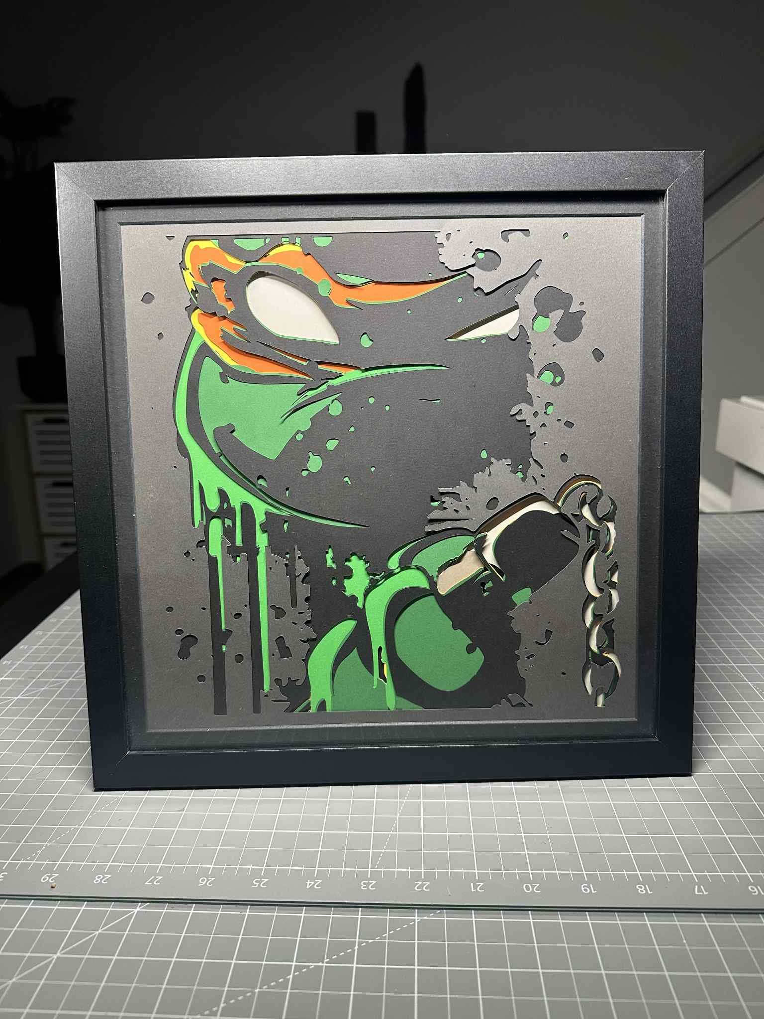 TMNT Stunning Layered 3D Wall Art - 12”x12” Framed Piece - Image 5