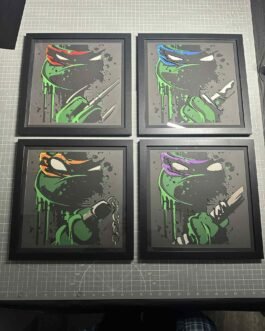TMNT Stunning Layered 3D Wall Art - 12”x12” Framed Piece