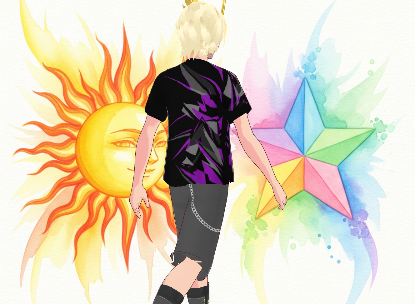 (TEST ITEM, DO NOT BUY!) Abstract Purple T-Shirt - Image 2