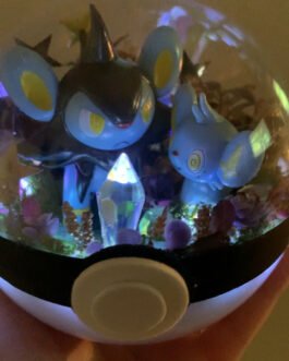 shinx and luxio pokémon night garden crystal terrarium