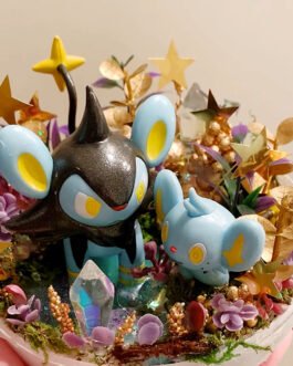 shinx and luxio pokémon night garden crystal terrarium